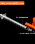 PACK OF 10  U-100 1ml/cc 31G Insulin Syringe 5/16" (8mm) Needle, Disposable